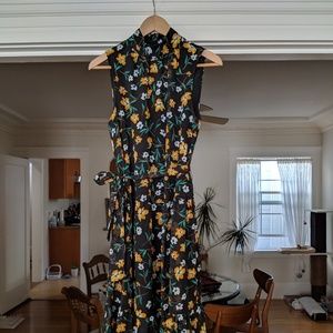 Who What Wear floral print midi dress